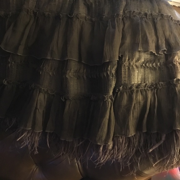 BCBG Max Azria dressy ostrich feather dress 2 - Picture 8 of 8